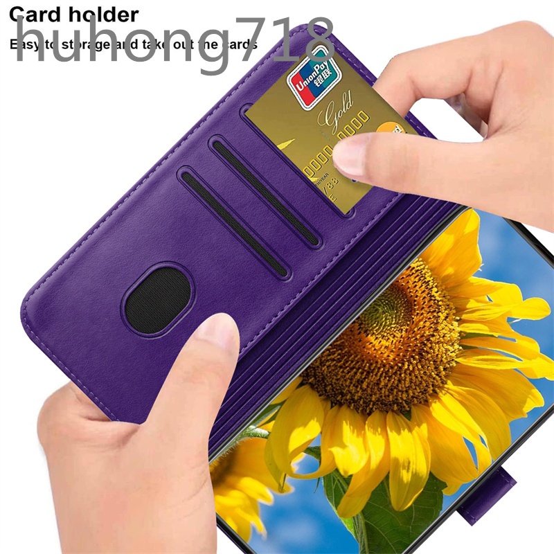 Dành Cho Samsung Galaxy Z Fold 3 4 5 X Cover 4 4S 5 6 Pro 7 G390 5G Ốp Lưng Ví Da Flip Vỏ Có Hộp Đựng Thẻ