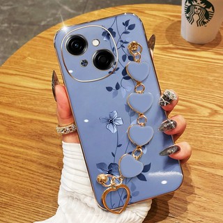 Ốp Điện Thoại YBD Cho Tecno Spark GO 1S Spark GO 1 Spark Go 2025 POP 9 4G KL4h Chế Biến Vòng Tay Tình Yêu Dòng Hoa Vine Phong Cách Tối Giản Vỏ Mạ Điện