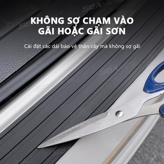 SEAMETAL cốp xe phía sau Ốp lưng bảo vệ dải cửa cao su Tấm bảo vệ 104x8.5cm Mouldings Pad Trim Cover Strip Kiểu dáng xe hơi
