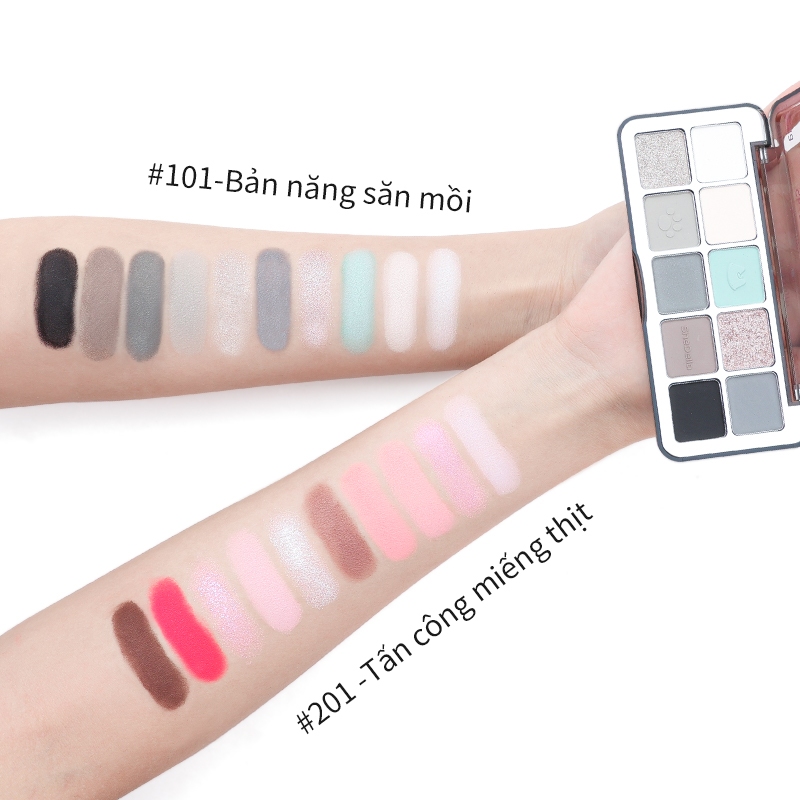 【SheDella, Hàng chính hãng】Bảng phấn mắt 10 màu nhũ sáng series Cat, hạn dùng 3 năm, lên màu chuẩn lâu trôi, 13g, giao hàng trong 24 giờ