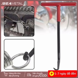 SEAMETAL 1 Cái / 2 Cái Xả Lò Xo Kéo Dụng Cụ Xe Máy Xả Lò Xo Móc T Tay Cầm Lò Xo Móc Cờ Lê Lò Xo Kéo Dụng Cụ Loại Bỏ
