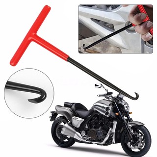 SEAMETAL 1 Cái / 2 Cái Xả Lò Xo Kéo Dụng Cụ Xe Máy Xả Lò Xo Móc T Tay Cầm Lò Xo Móc Cờ Lê Lò Xo Kéo Dụng Cụ Loại Bỏ