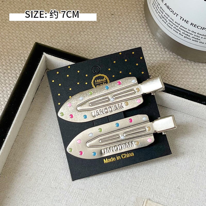Bộ kẹp tóc nữ chấm kim loại bạc thời trang Hàn Quốc Quà tặng ngày lễ