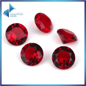 Đá quý tổng hợp thủy tinh màu garnet kích thước 4~10mm - phù hợp DIY trang sức