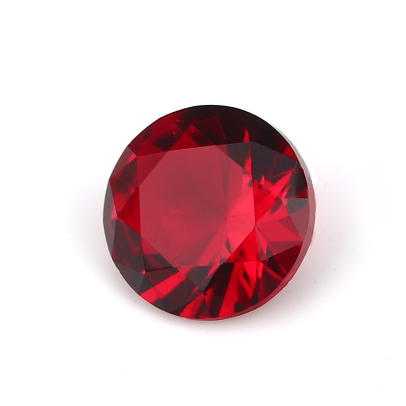 Đá quý tổng hợp thủy tinh màu garnet kích thước 4~10mm - phù hợp DIY trang sức