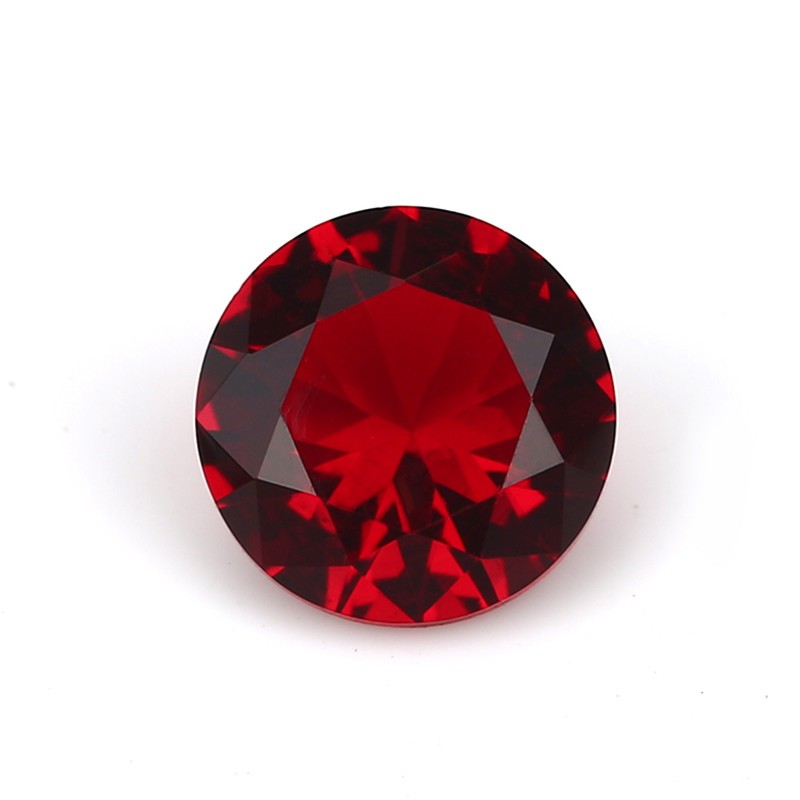 Đá quý tổng hợp thủy tinh màu garnet kích thước 4~10mm - phù hợp DIY trang sức