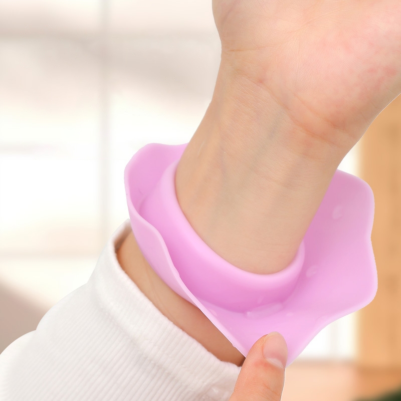 Diaper & CORED 1 Cặp Dây Giặt Cổ Tay Silicon S / M / L Dây Đeo Tay Mềm Để Rửa Mặt Rửa Nước Ngăn Ngừa Độ Ướt Cổ Tay Washband YTH