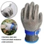 Mt 1Pc 316 Dây Thép Không Gỉ Lưới Kim Loại Găng Tay Làm Vườn Đồ Tể An Toàn Full Ngón Chống Cắt