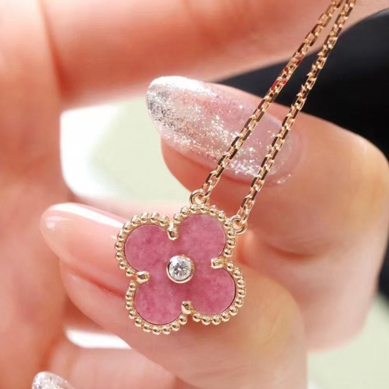 Vòng cổ cỏ ba lá Zircon thời trang dành cho nữ Quà tặng ngày lễ