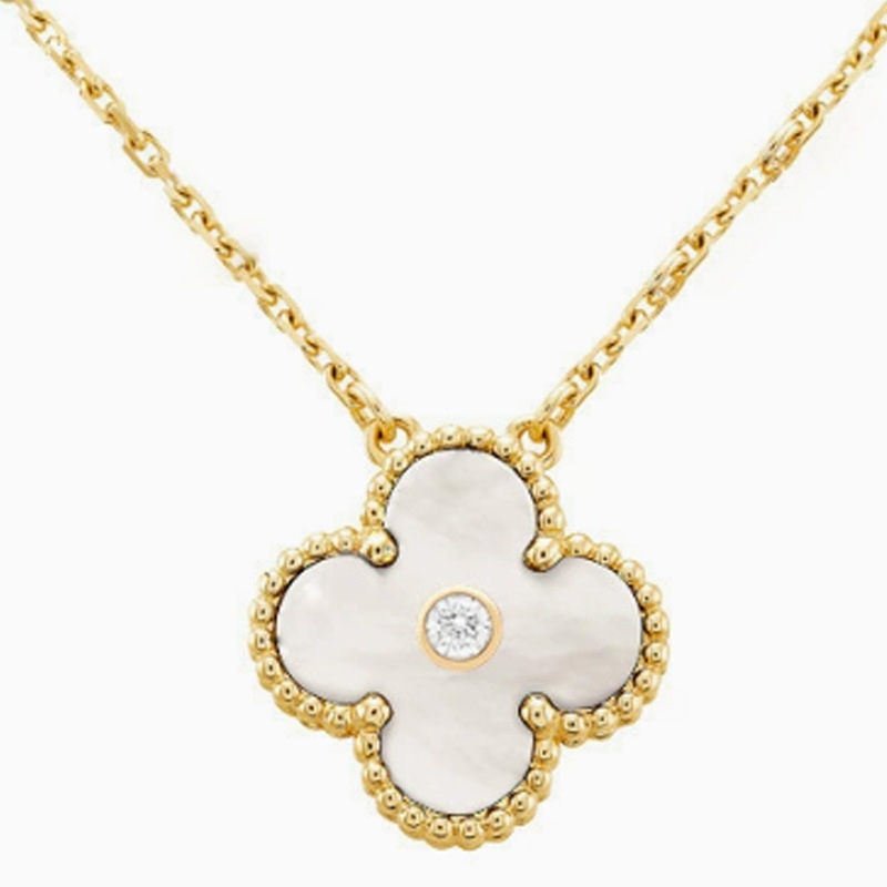 Vòng cổ cỏ ba lá Zircon thời trang dành cho nữ Quà tặng ngày lễ