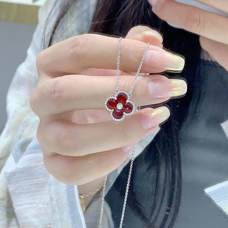 Vòng cổ cỏ ba lá Zircon thời trang dành cho nữ Quà tặng ngày lễ