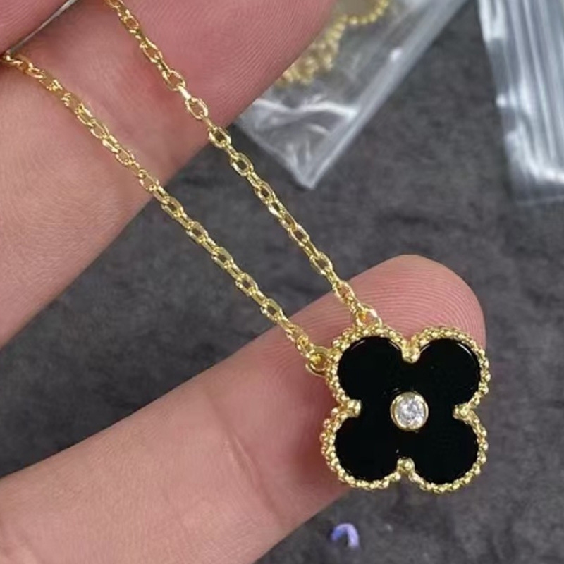 Vòng cổ cỏ ba lá Zircon thời trang dành cho nữ Quà tặng ngày lễ