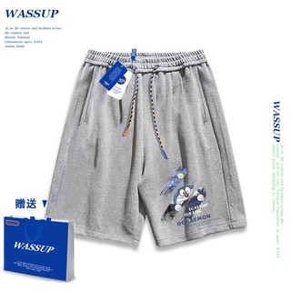 Thương hiệu WASSUP Đồng thương hiệu 2024 Quần short dáng rộng Unisex phong cách mới, sử dụng chất liệu Cotton Co giãn dày, thích hợp cho quần short hợp thời trang mùa hè, chống mài mòn, dễ dàng kết hợp, thoáng khí thoải mái, tận hưởng thời gian mát mẻ!