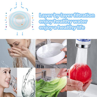 Vòi nước phòng tắm xoay 360° Máy lọc nước vòi chậu rửa loại bỏ kim loại nặng và nước cứng, Máy lọc nước vòi chậu rửa cho nhà bếp và phòng tắm, Máy lọc nước chậu rửa