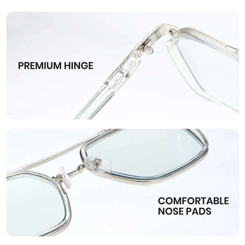 Cyxus Mắt Kính Đổi Màu Gọng Aviator Vuông Chống Ánh Sáng Xanh Bảo Vệ Mắt Ngoài Trời Máy Tính Điện Thoại 8260