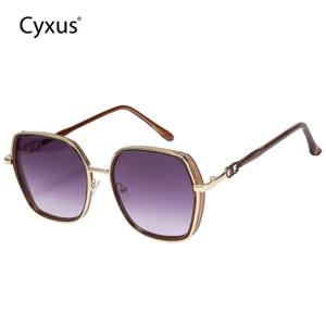 Cyxus Kính Râm Nữ Thời Trang Gọng Vuông Thanh Lịch Chống Tia UV400 Hoàn Hảo Cho Du Lịch Và Dạo Phố 1295