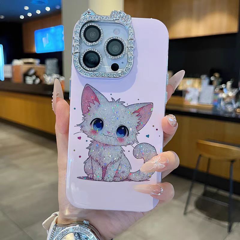 Ốp lưng cứng hình mèo / tai mèo dễ thương tương thích với 12 pro max 13 pro max 14 pro max 15 pro max 16 pro max