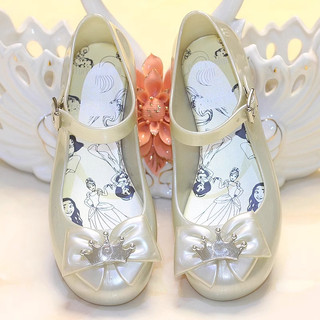 Giày trẻ em Melissa Crown Baotou Bow Buckle Girl Giày sandal công chúa