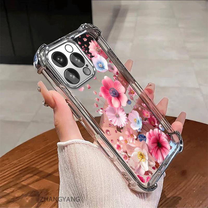 Ốp Lưng Cho Redmi 12 4G Vỏ Điện Thoại Chống Sốc Mạ Điện Thẩm Mỹ Độ Nét Cao Và Đẹp Nhiều Màu Hoa Silicon TPU Mềm