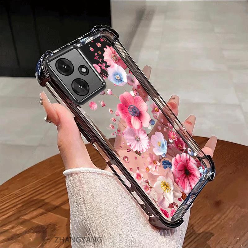Ốp Lưng Cho OPPO A3X A3 Ốp Điện Thoại Chống Sốc Mạ Điện Thẩm Mỹ Độ Nét Cao Và Đẹp Nhiều Màu Hoa Silicon TPU Mềm
