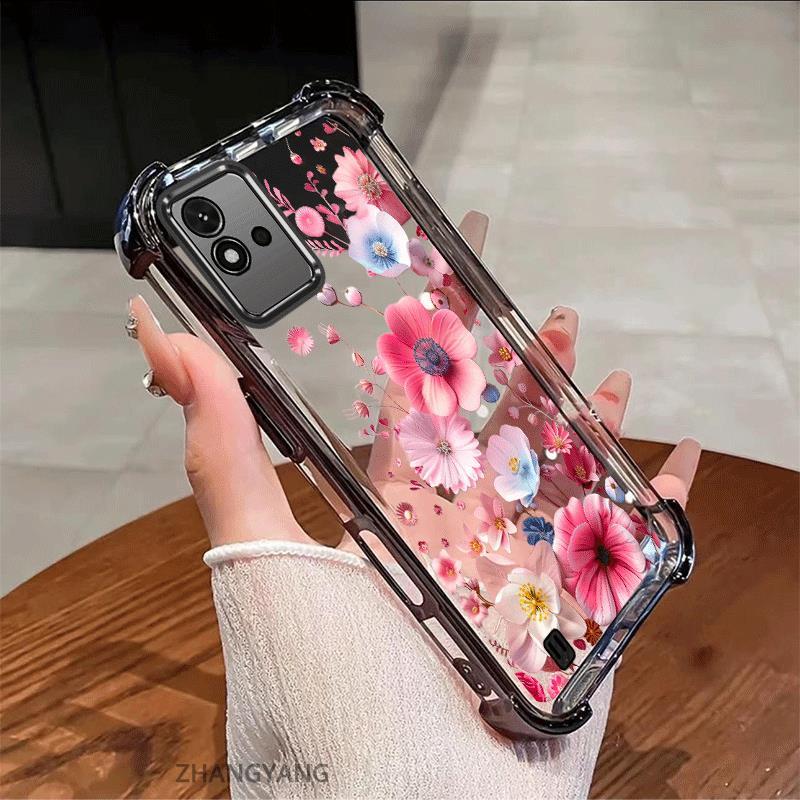 Ốp Lưng Cho Realme C11 2021 C20 C11 2020 Ốp Điện Thoại Chống Sốc Mạ Điện Thẩm Mỹ Độ Nét Cao Và Đẹp Nhiều Màu Hoa Silicon TPU Mềm Trường Hợp