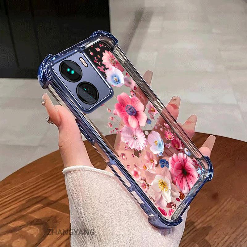 Ốp Lưng Cho Redmi 13C Thẩm Mỹ Mạ Điện Chống Sốc Vỏ Điện Thoại Độ Nét Cao Và Đẹp Nhiều Màu Hoa Silicon TPU Mềm