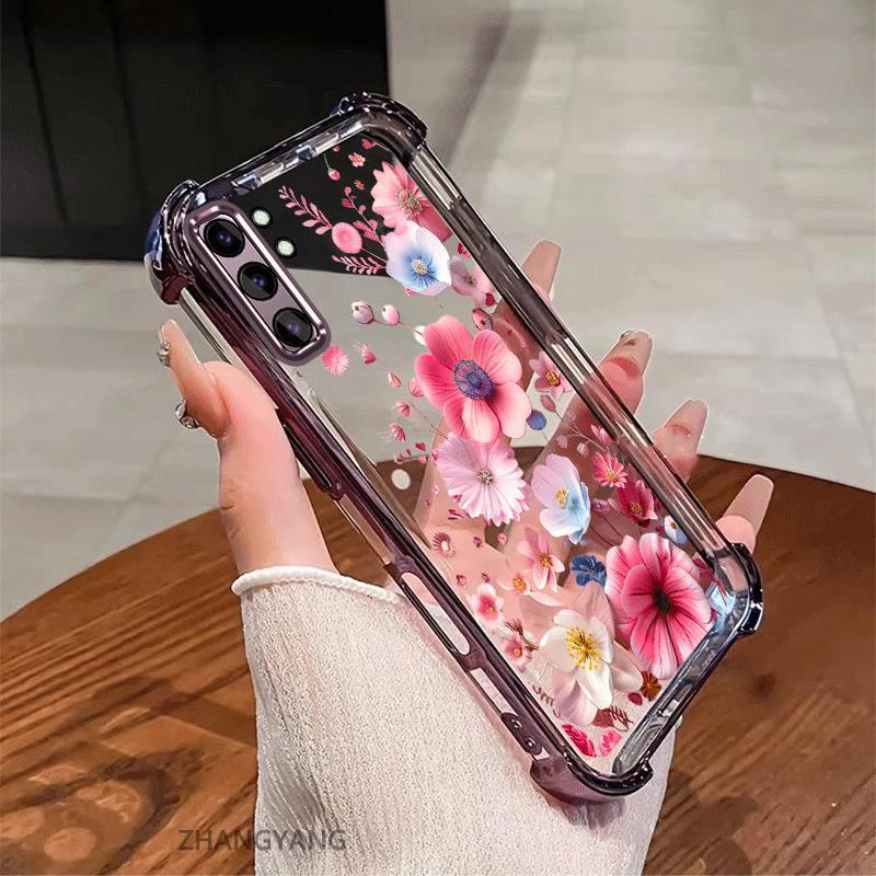 Ốp Lưng Dành Cho Samsung note 10 note 10 Pro note 10 Plus Vỏ Điện Thoại Chống Sốc Mạ Điện Thẩm Mỹ Độ Nét Cao Và Đẹp Nhiều Màu Hoa Silicon TPU Mềm