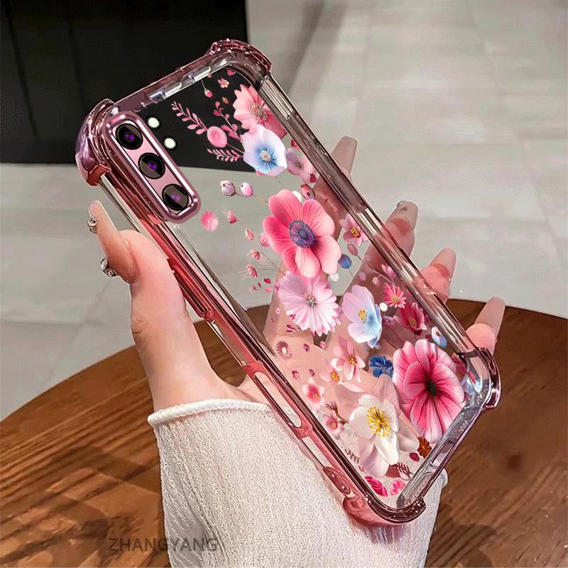 Ốp Lưng Dành Cho Samsung note 10 note 10 Pro note 10 Plus Vỏ Điện Thoại Chống Sốc Mạ Điện Thẩm Mỹ Độ Nét Cao Và Đẹp Nhiều Màu Hoa Silicon TPU Mềm