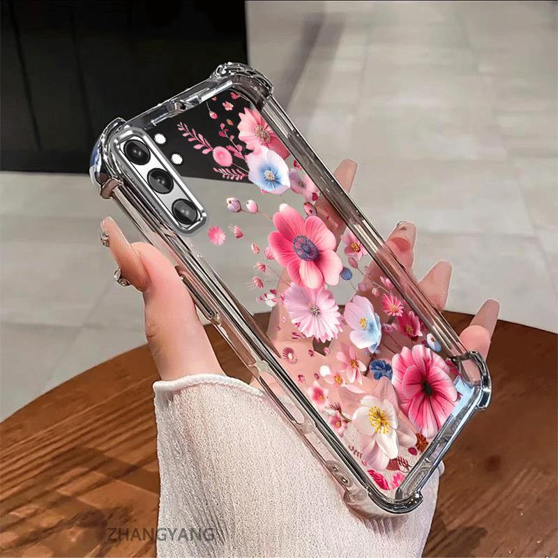 Ốp Lưng Dành Cho Samsung note 10 note 10 Pro note 10 Plus Vỏ Điện Thoại Chống Sốc Mạ Điện Thẩm Mỹ Độ Nét Cao Và Đẹp Nhiều Màu Hoa Silicon TPU Mềm