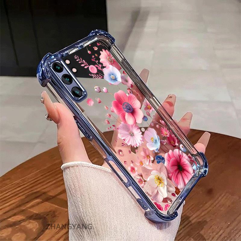 Ốp Lưng Dành Cho Samsung note 10 note 10 Pro note 10 Plus Vỏ Điện Thoại Chống Sốc Mạ Điện Thẩm Mỹ Độ Nét Cao Và Đẹp Nhiều Màu Hoa Silicon TPU Mềm