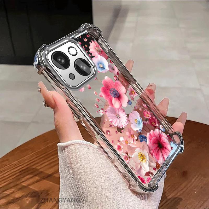Ốp Lưng Cho Tecno spark Go1 spark Go 2025 Vỏ Điện Thoại Chống Sốc Mạ Điện Thẩm Mỹ Độ Nét Cao Và Đẹp Nhiều Màu Hoa Silicon TPU Mềm Trường Hợp