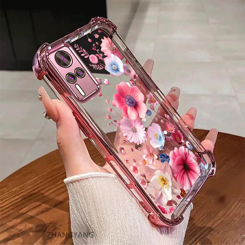 Ốp Lưng Dành Cho vivo Y51 Y51A Y31 Y51s Y53s Ốp Điện Thoại Chống Sốc Mạ Điện Thẩm Mỹ Độ Nét Cao Và Đẹp Nhiều Màu Hoa Silicon TPU Mềm