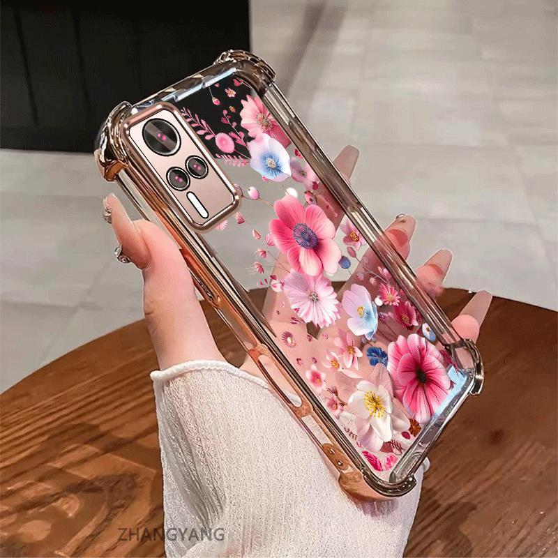 Ốp Lưng Dành Cho vivo Y51 Y51A Y31 Y51s Y53s Ốp Điện Thoại Chống Sốc Mạ Điện Thẩm Mỹ Độ Nét Cao Và Đẹp Nhiều Màu Hoa Silicon TPU Mềm