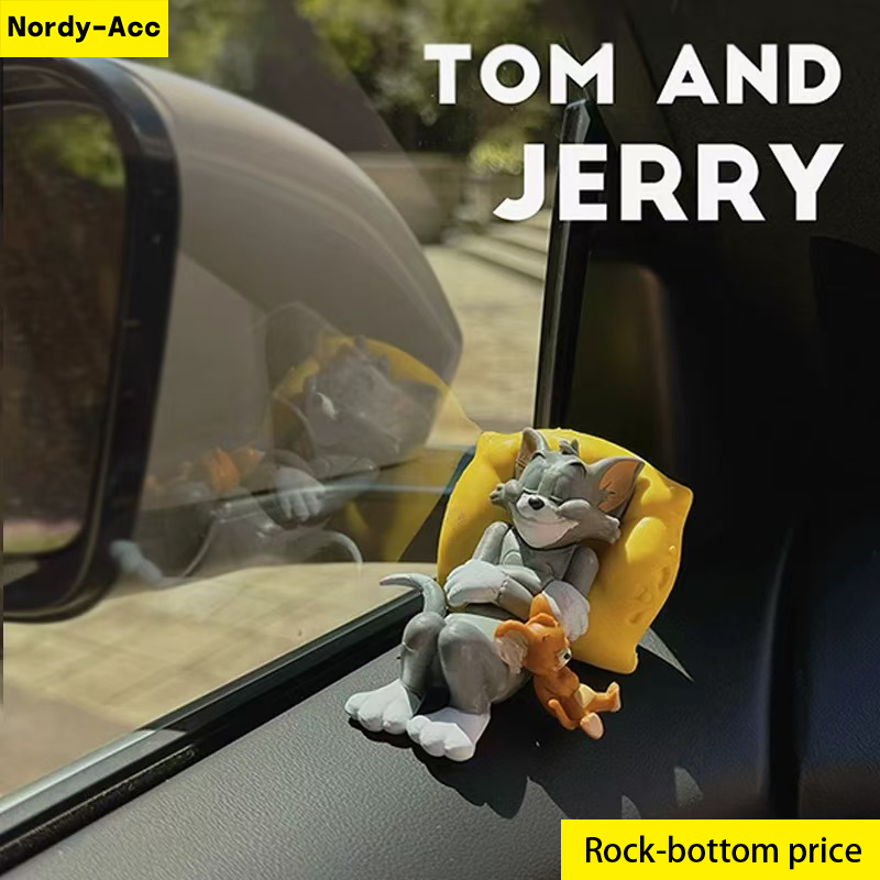 Tom Và Jerry Trang Trí Xe Hơi Đáng Yêu Búp Bê Handmade Để Bàn Đồ Trang Trí Phụ Kiện Trang Trí Nhỏ
