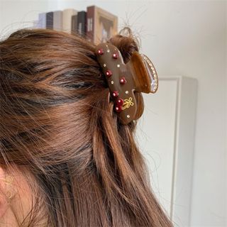 Kẹp tóc mũ, phụ kiện tóc hoa trái tim, sáng tạo acetate thời trang, mũ trùm đầu trang điểm