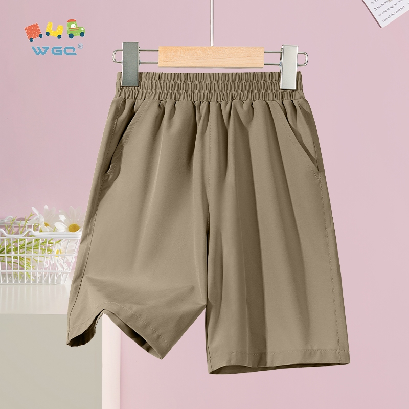 W.G.Q  Quần short cho bé trai ,  khô nhanh，phiên bản thoải mái rộng rãi, thoáng khí nhẹ, túi lớn ở cả hai mặt