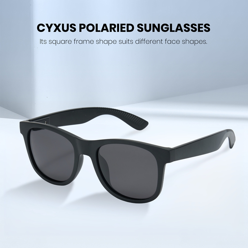 Cyxus Kính râm phân cực dành cho nam / Kính râm kiểu Hàn Quốc dành cho nam / Chống tia UV, thời trang, chống chói, dành cho các hoạt động thể thao ngoài trời P1296