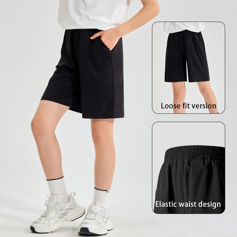 W.G.Q  Quần short cho bé trai ,  khô nhanh，phiên bản thoải mái rộng rãi, thoáng khí nhẹ, túi lớn ở cả hai mặt