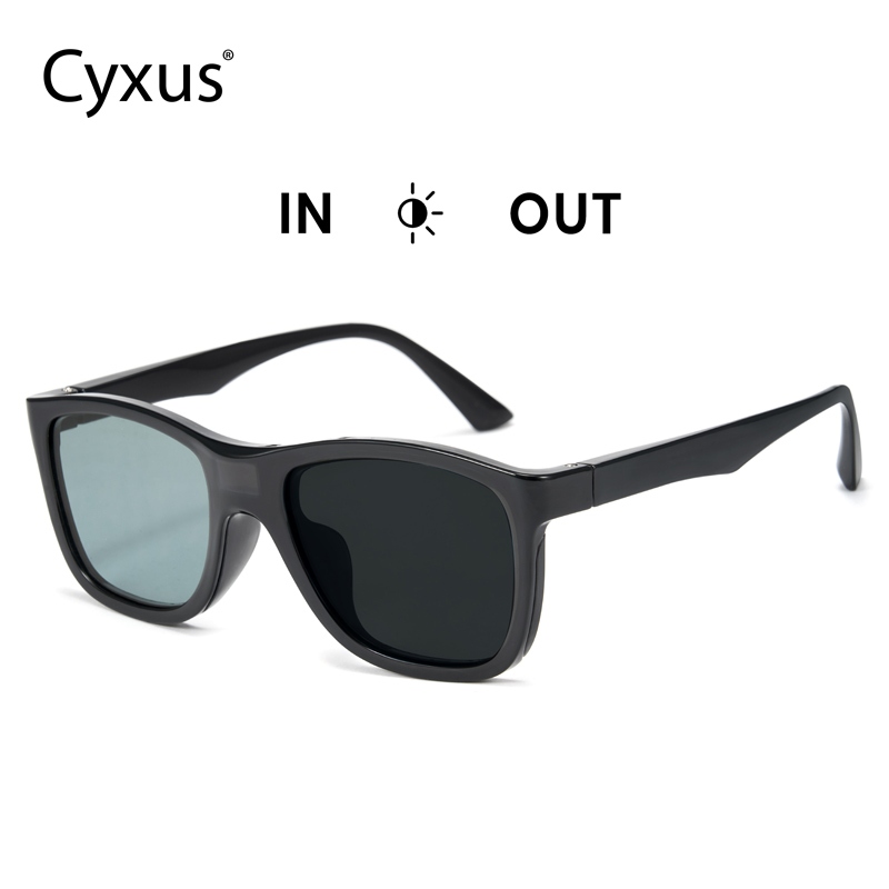 Cyxus Chống ánh sáng xanh/tròng kính phân cực/cảm biến UV400 thông minh/tròng kính đổi màu/gọng kính TR90, unisex P1300