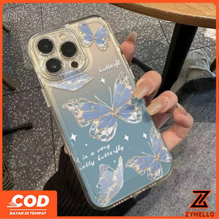 Ốp Lưng Cho OPPO Reno 15F Reno 14F Reno 14 Pro Reno 13F Reno12 F Reno 11F Reno 10 Reno 8Z Reno 7Z Reno 8T 5G Reno 6z Vỏ Điện Thoại TPU Chống Sốc Bướm Màu Xanh gradient Đẹp