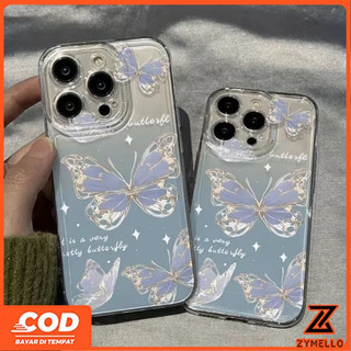 Ốp Lưng Cho OPPO Reno 15F Reno 14F Reno 14 Pro Reno 13F Reno12 F Reno 11F Reno 10 Reno 8Z Reno 7Z Reno 8T 5G Reno 6z Vỏ Điện Thoại TPU Chống Sốc Bướm Màu Xanh gradient Đẹp