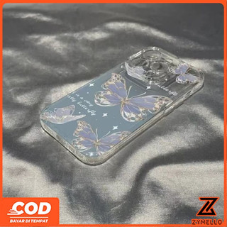Ốp Lưng Cho OPPO Reno 15F Reno 14F Reno 14 Pro Reno 13F Reno12 F Reno 11F Reno 10 Reno 8Z Reno 7Z Reno 8T 5G Reno 6z Vỏ Điện Thoại TPU Chống Sốc Bướm Màu Xanh gradient Đẹp