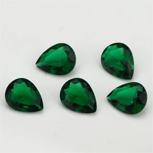 200 Chiếc 100 Quả Lê Cắt Xanh Rời Đá Thủy Tinh Tổng Hợp Đá Quý Cho Trang Sức DIY 3x5 ~ 10x12mm