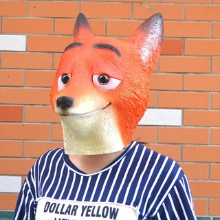 Người Lớn Disney Zootopia Mặt nạ Nam Fox Nick & Sloth Flash Hình Mặt nạ Đảng Hoạt Hình Động Vật Cosplay Cao Su Mũ Halloween Trang Phục