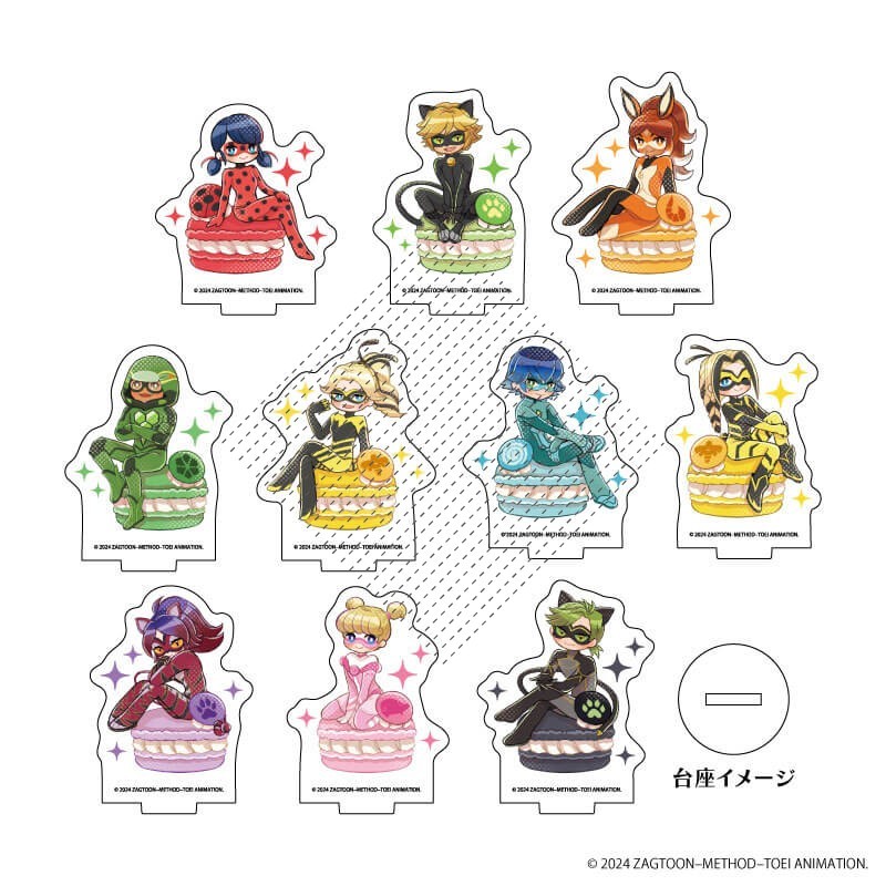 Miraculous Ladybug & Cat Noir Acrylic Standees - Phiên bản Q Fan-Made Collectible Anime Hình Đứng