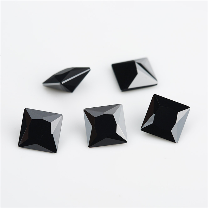 Đá thủy tinh công chúa đen cho trang sức DIY - kích thước 3x3 ~ 10x10mm