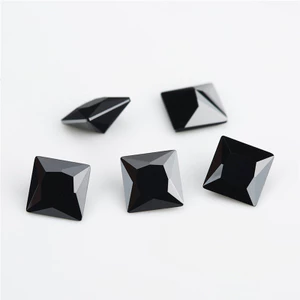 Đá thủy tinh công chúa đen cho trang sức DIY - kích thước 3x3 ~ 10x10mm
