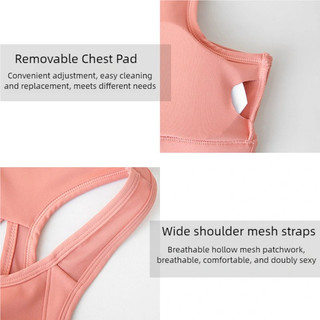 Áo ngực Miếng đệm ngực có thể tháo rời Chống sốc thoáng khí 82,5% Polyster 17,5% Chất liệu Spandex