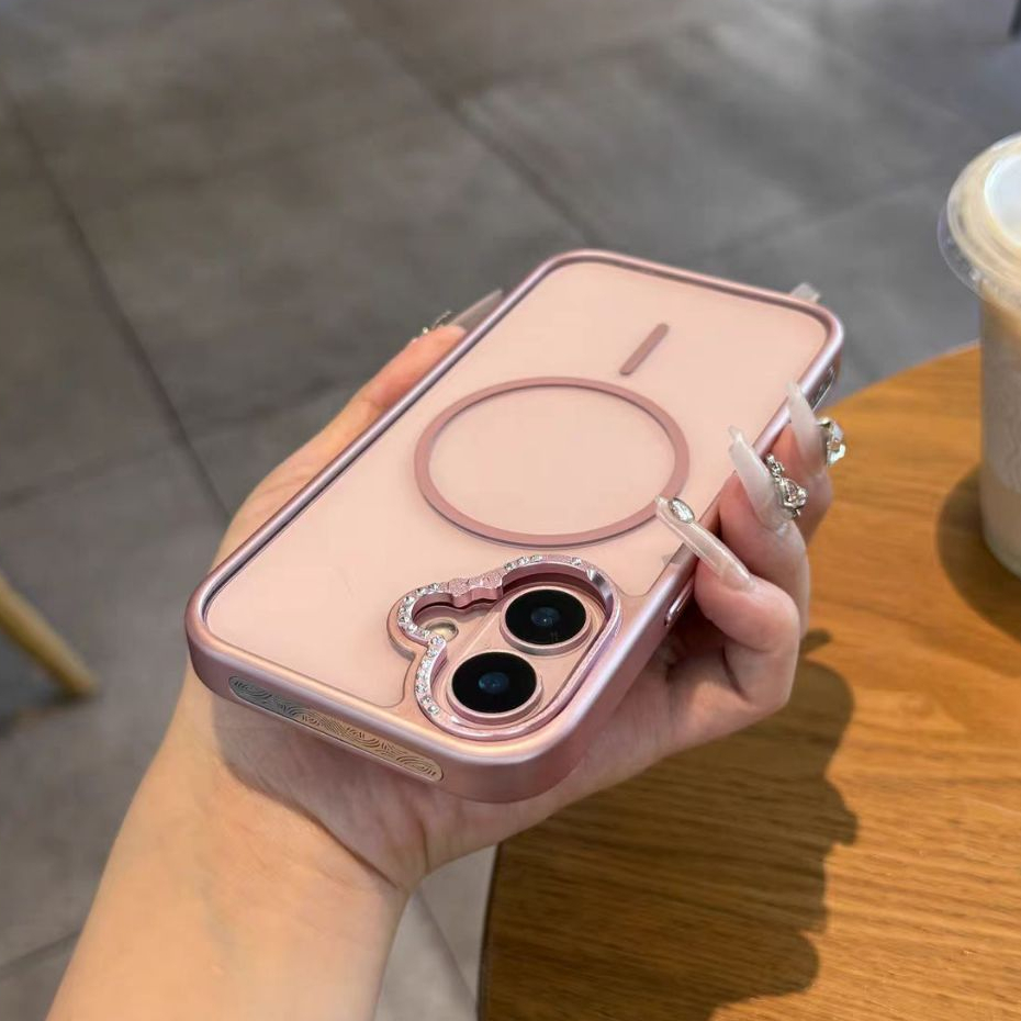Bộ nơ có khung kim cương cứng tương thích với 13 pro max 14 pro max 15 pro max 16 pro max 16 pro max 16plus 14plus 15plus