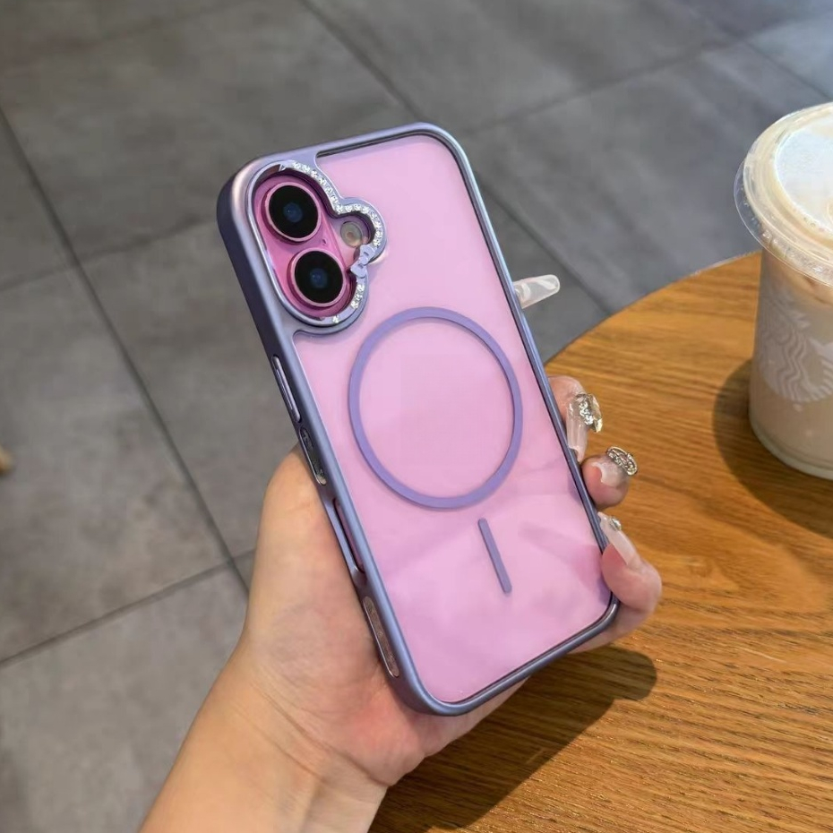 Bộ nơ có khung kim cương cứng tương thích với 13 pro max 14 pro max 15 pro max 16 pro max 16 pro max 16plus 14plus 15plus